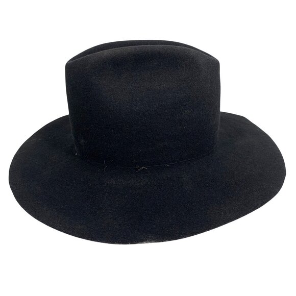 VTG Territorial Western Hat Spearfish SD - Black Rugged Rustic Western Hat - Picture 3 of 10